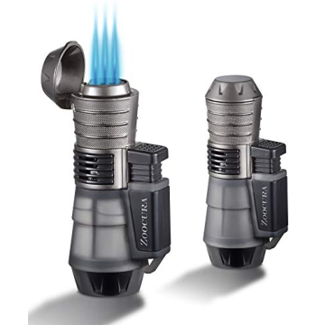 Zoocura Windproof Torch Lighter with Visible Fuel Capacity