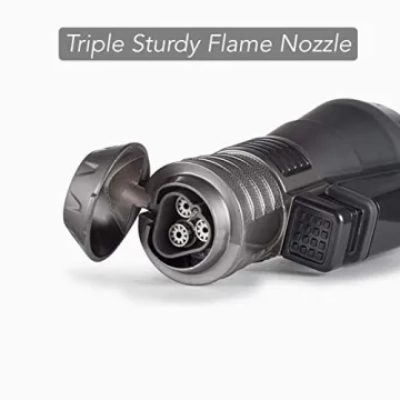 Zoocura Windproof Torch Lighter with Visible Fuel Capacity