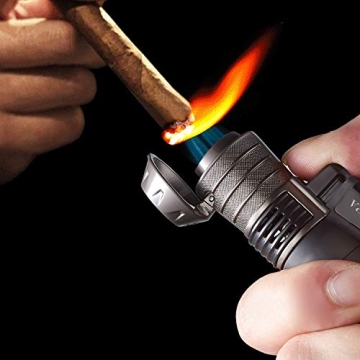 Zoocura Windproof Torch Lighter with Visible Fuel Capacity