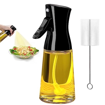 Premium 180ml Glass Olive Oil Sprayer for Cooking - Versatile & Healthy