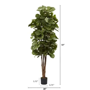 Nearly Natural 6ft Fiddle Leaf Fig Tree for Instant Elegance