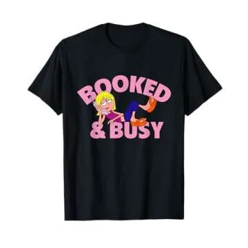 Disney Channel Lizzie McGuire Animated Lizzie Booked & Busy T-Shirt