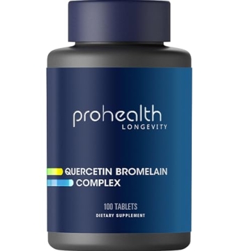 ProHealth Quercetin & Bromelain Complex - Natural Sinus Support Supplement 100 Tablets