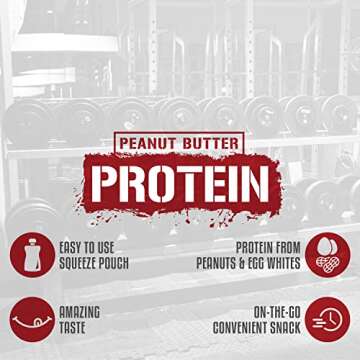 Rich Piana 5% Nutrition Snack Time | Squeezable Protein Shots | High Protein Snack Pouches | Convenient, Real Food Protein from Peanuts & Egg Whites | 10-Count (Chocolate Peanut Butter)