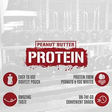 Rich Piana 5% Nutrition Snack Time | Squeezable Protein Shots | High Protein Snack Pouches | Convenient, Real Food Protein from Peanuts & Egg Whites | 10-Count (Chocolate Peanut Butter)