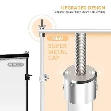 Julius Studio [White Body] 10 x 10 ft. (W x H) New Gen. White Metal Backdrop Stands, Background Support System, White Matt Finishing Body, Metal Cap Head, Enhanced Stability, Spring Clamps, JSAG990