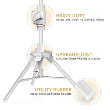Julius Studio [White Body] 10 x 10 ft. (W x H) New Gen. White Metal Backdrop Stands, Background Support System, White Matt Finishing Body, Metal Cap Head, Enhanced Stability, Spring Clamps, JSAG990
