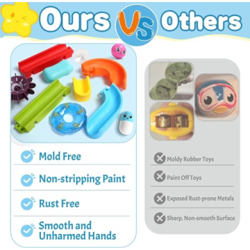 Mold Free Bath Toys - 38 PCS for Ages 2 to 8
