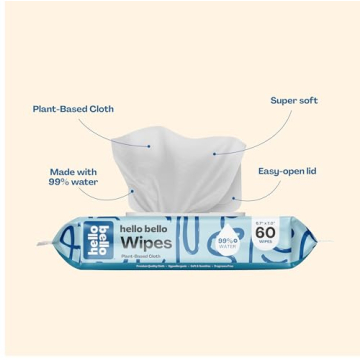 Hello Bello Fragrance-Free Baby Wipes - Ultra-Gentle 540 Count