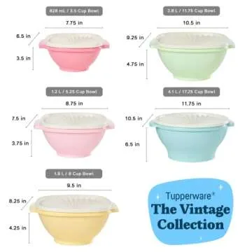 Tupperware Heritage Collection 10 Piece Food Storage Set