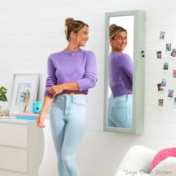 Elegant LED Mirror Jewelry Cabinet for Stylish Organization