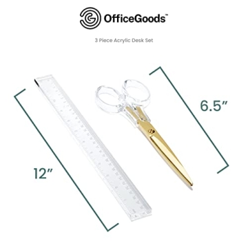 Stylish OfficeGoods Acrylic Desk Set - Perfect Gift for Productivity