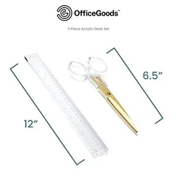 Stylish OfficeGoods Acrylic Desk Set - Perfect Gift for Productivity
