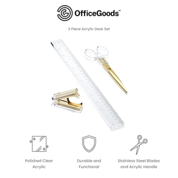 Stylish OfficeGoods Acrylic Desk Set - Perfect Gift for Productivity