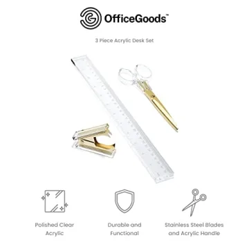 Stylish OfficeGoods Acrylic Desk Set - Perfect Gift for Productivity