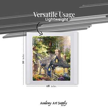 Academy Art Supply Canvases Panels 8 x 10 inch - 100% Cotton Artist Blank Canvas Board for Painting, Pre-gessoed, Primed, Acid-Free Blank Canvas, Perfect for Acrylic and Oil Painting, Pack of 12