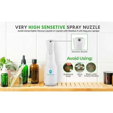 AgroMagen Continuous Mist Sprayer Bottle for Hair Styling, Plants, Cleaning, Ironing and Skin Care (24 oz./700 ml)