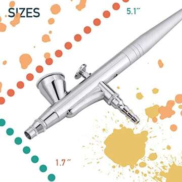 Portable Airbrush Gun Gravity Feed Nails Air Brush Medium Pen Gun Paint Oxygen Spray Misting Tool Silk Portable Airbrush Makeup Kit