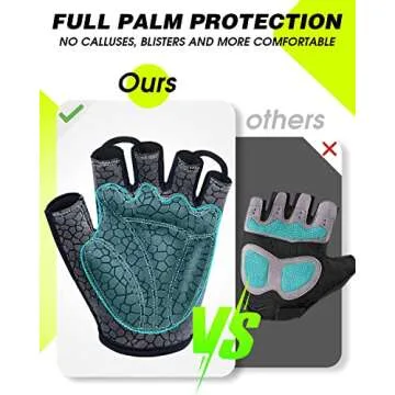 Tanluhu Cycling Gloves Mountain Bike Gloves Half Finger Road Racing Riding Gloves Breathable Shock-A...