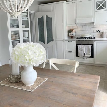 JINWOE 20-Inch Silk Hydrangea Flowers for Home Decoration