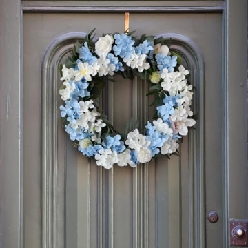 JINWOE 20-Inch Silk Hydrangea Flowers for Home Decoration