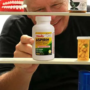 Timely - Low Dose Aspirin 81mg - 1000 Tablets - Compared to the Active Ingredient in Bayer Low Dose - Enteric Coated Low Strength - Pain Reliever for Minor Aches and Pains, Fever Reducer