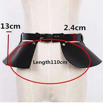Women's Black Leather Corset Skirt Dress Adjustable Waist Belts Body Harness Strap Halloween Costume Clubwear