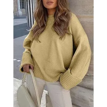 Oversized Fuzzy Knit Sweater for Women - Chic & Warm