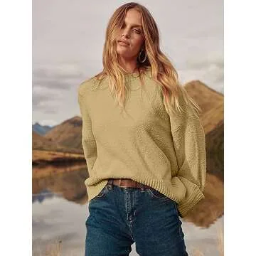Oversized Fuzzy Knit Sweater for Women - Chic & Warm