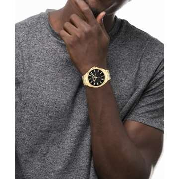 Coach Jackson Men's Watch -3H Quartz Bracelet Watch with Day Date Window - Water Resistant 3 ATM/30 Meters - Gift for Him - Premium Fashion Timepiece for Everyday Style - 45mm