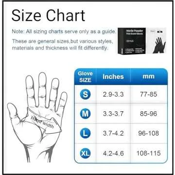 Disposable Black Nitrile Gloves - Latex Free & Durable 100 pcs