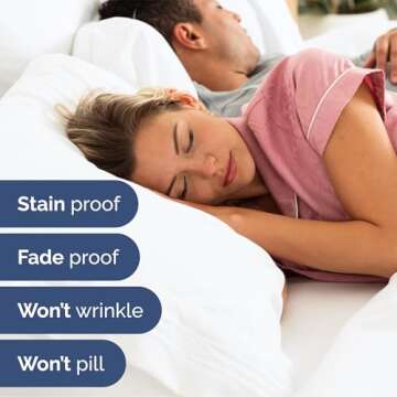 Extra Deep Queen Sheet Set - 6 Piece Breathable & Cooling Sheets - Hotel Luxury Bedding Set w/18-24 Inch Extra Deep Pockets - Easy & Secure Fit - Super Soft, Wrinkle Free & Comfy - White, Queen Size