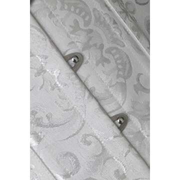 Charmian Women's 26 Steel Boned Brocade Long Torso Hourglass Body Shaper Corset White Small