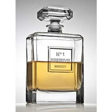 Godinger Reserve Whiskey Decanter - Elegant 40oz Design