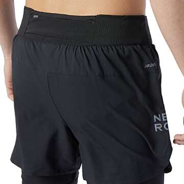 New Balance Men's Q Speed Fuel 2-in-1 Black Shorts