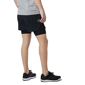 New Balance Men's Q Speed Fuel 2-in-1 Black Shorts