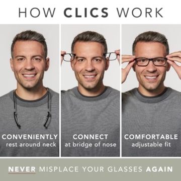 CliC Magnetic Reading Glasses for Men and Women