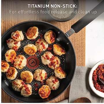 T-fal Ultimate Hard Anodized Non Stick Jumbo Cooker With Lid & Helper Handle 5 Quart, Oven Broiler Safe 400F, Lid Safe 350F, Cookware, Deep Frying Pan, Skillet, Pots and Pans, Dishwasher Safe, Grey