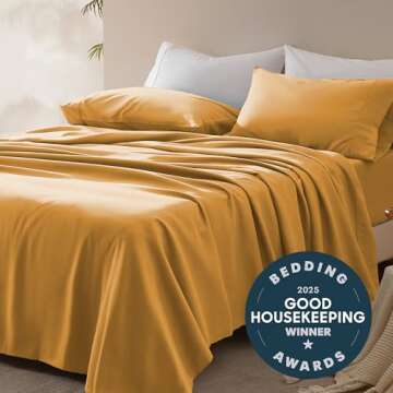 SLEEP ZONE Nanotex Super Soft Cooling Full Size Bed Sheets Set - 4 Piece, Easy Care with Deep Pocket...