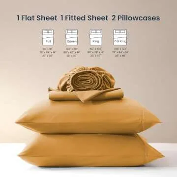 Super Soft Nanotex Cooling Full Bed Sheets Set 4PC