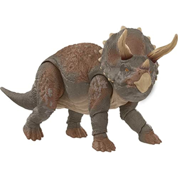 Jurassic World Jurassic Park Hammond Collection Triceratops Dinosaur Action Figure, 11.8in with 15 M...