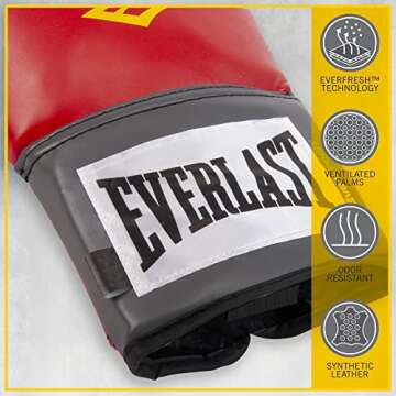 Everlast Training Gloves - Pro Style for Beginners & Trainers
