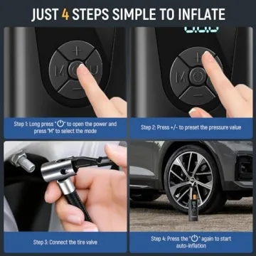 150PSI Fast Portable Tire Inflator Air Compressor