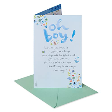 Celebrate with American Greetings Baby Shower Card for Boys