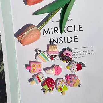 AMMY Hair Clip for Girls, 22 Pcs Candy Hair Accessories Cute Barrettes Rainbow Cupcake Hair Pins for Little Girl Kids Children