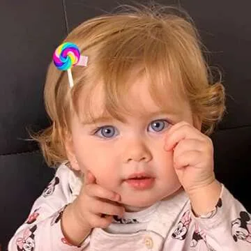 AMMY Hair Clip for Girls, 22 Pcs Candy Hair Accessories Cute Barrettes Rainbow Cupcake Hair Pins for Little Girl Kids Children