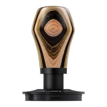 Normcore 58.5mm Espresso Coffee Tamper V4, Spring Loaded Tamper With Titanium PVD Coating Flat Base, 15lb / 25lb / 30lbs Replacement Springs, Colorful Wood Handle