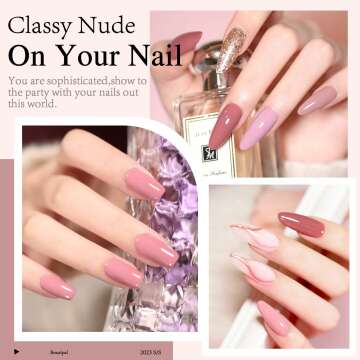 10 Pcs Beautpal Nude Gel Polish Set for All Seasons