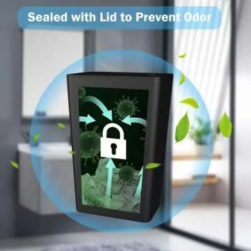 SHPMXUPW 3 Pack Slim Bathroom Trash Can with Lid