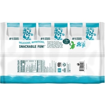 Gimme Seaweed - Sea Salt - 6 Count - Organic Roasted Seaweed Sheets - Keto, Vegan, Gluten Free - Great Source of Iodine & Omega 3’s - Healthy On-The-Go Snack for Kids & Adults